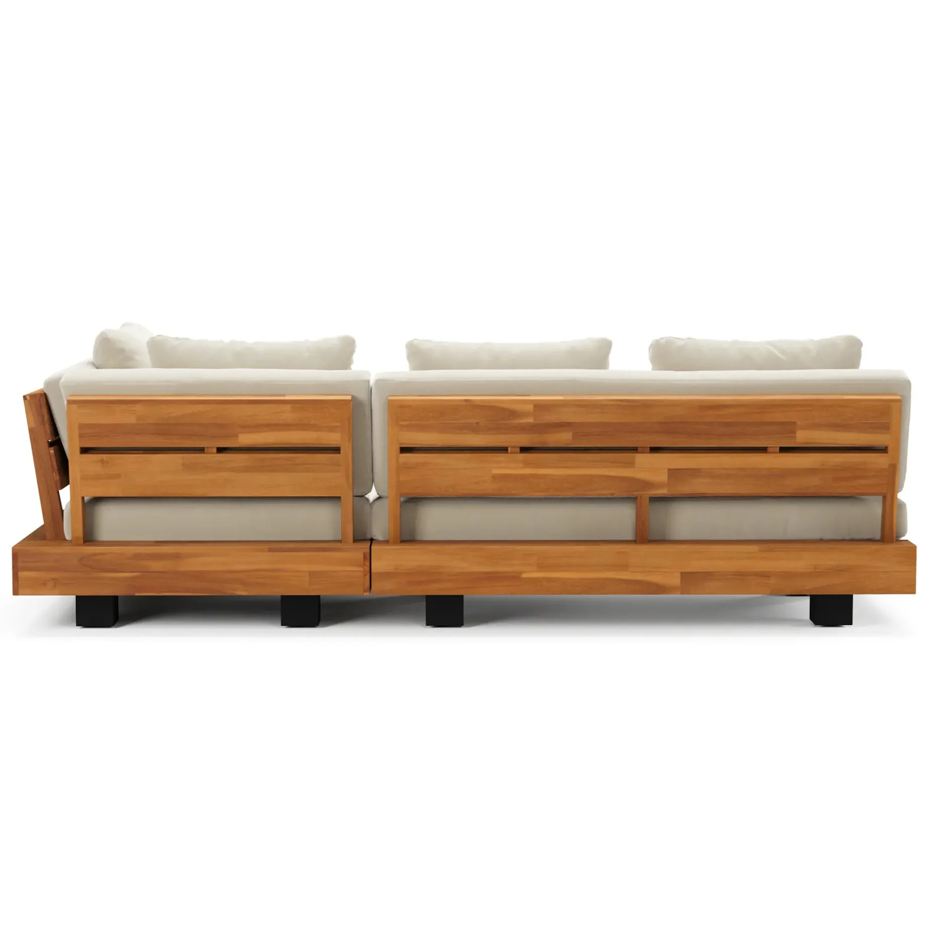 Lubek 82.5" Outdoor Low Right Sectional - Dravite Ivory