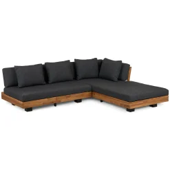 Lubek 82.5" Outdoor Low Right Sectional - Slate Gray
