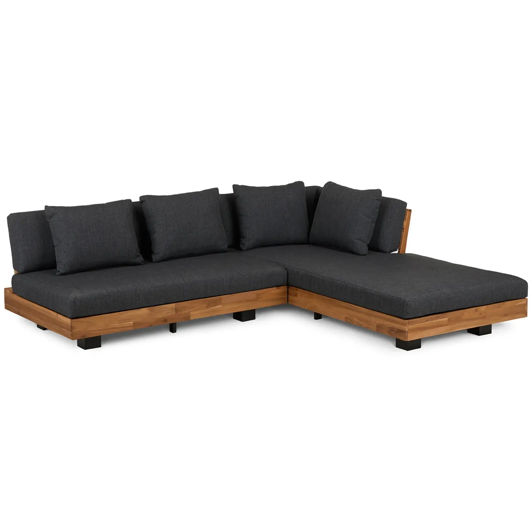 Lubek 82.5" Outdoor Low Right Sectional - Slate Gray