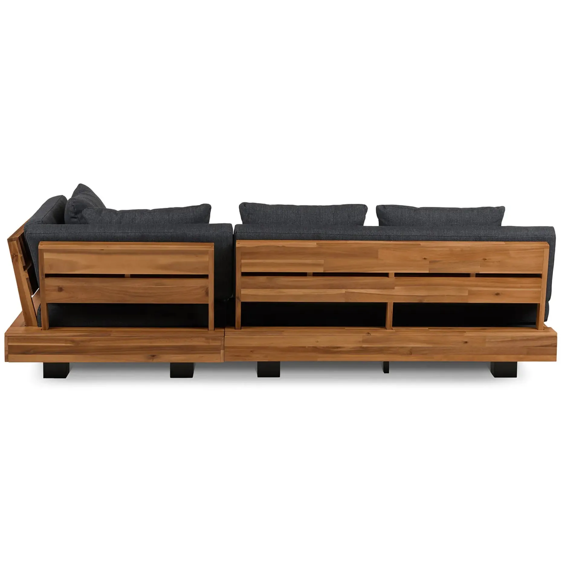 Lubek 82.5" Outdoor Low Right Sectional - Slate Gray