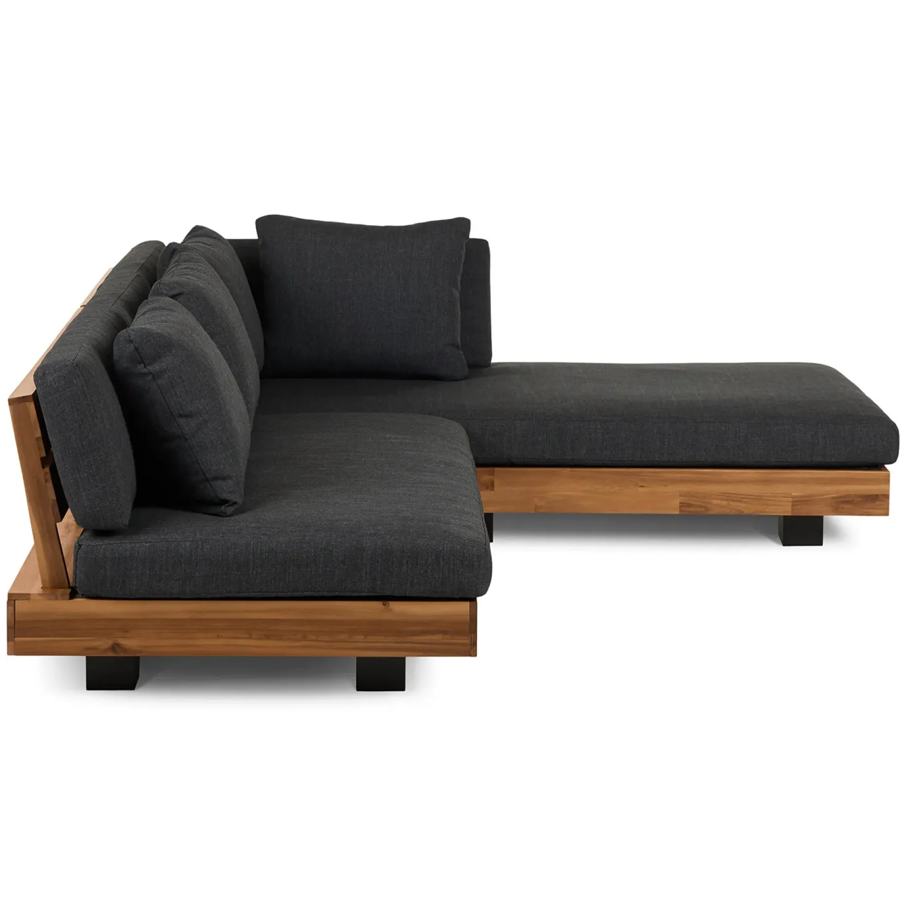 Lubek 82.5" Outdoor Low Right Sectional - Slate Gray