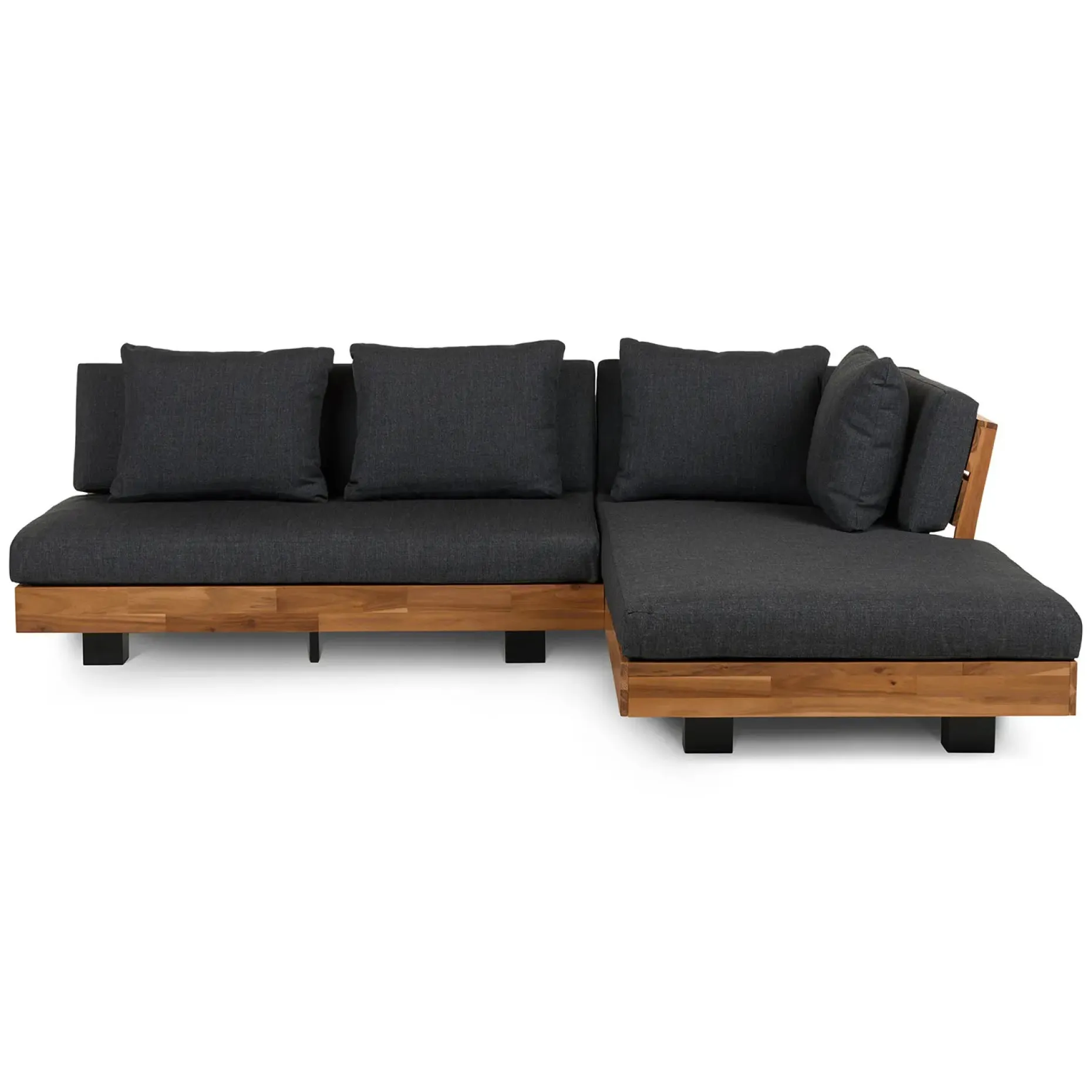 Lubek 82.5" Outdoor Low Right Sectional - Slate Gray
