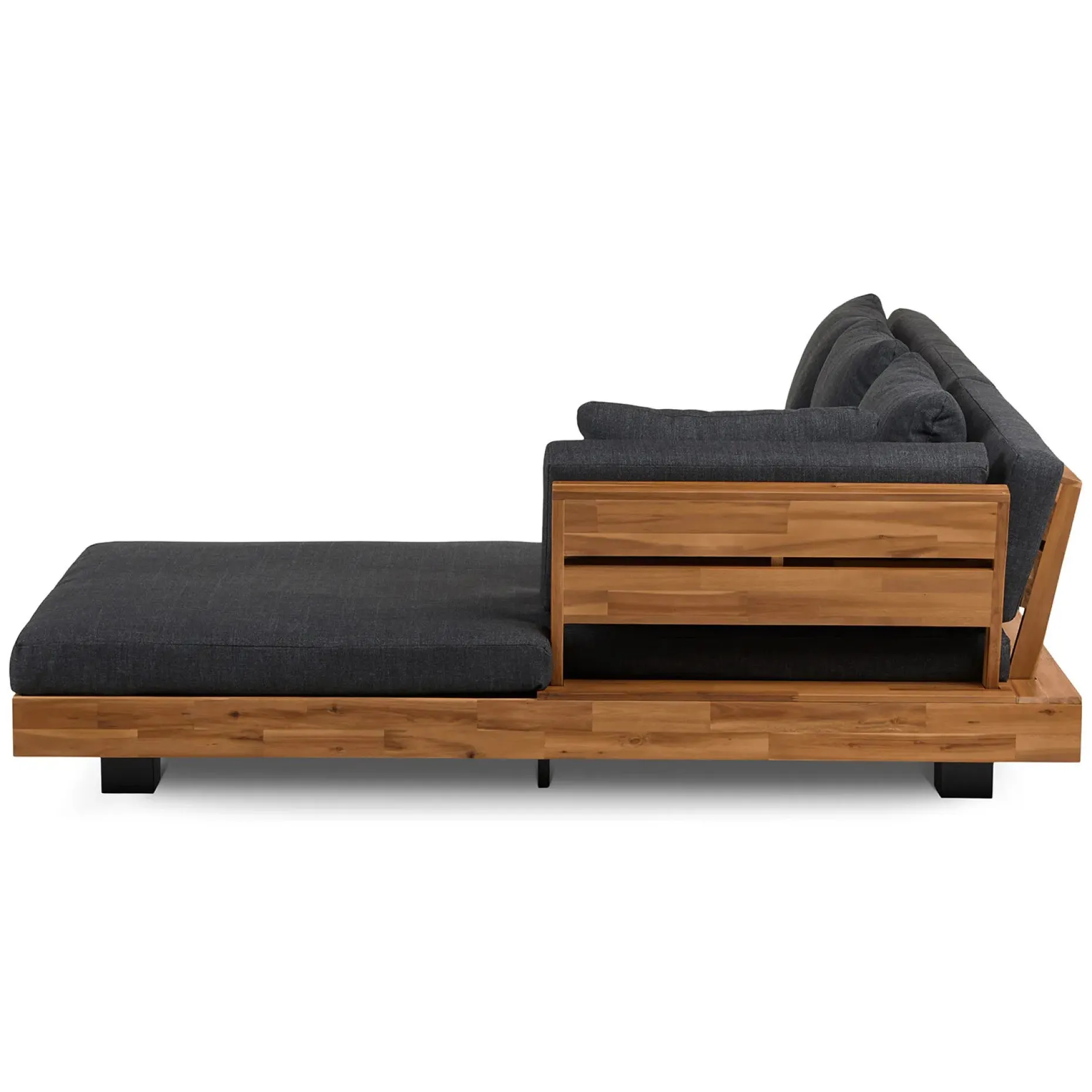 Lubek 82.5" Outdoor Low Right Sectional - Slate Gray