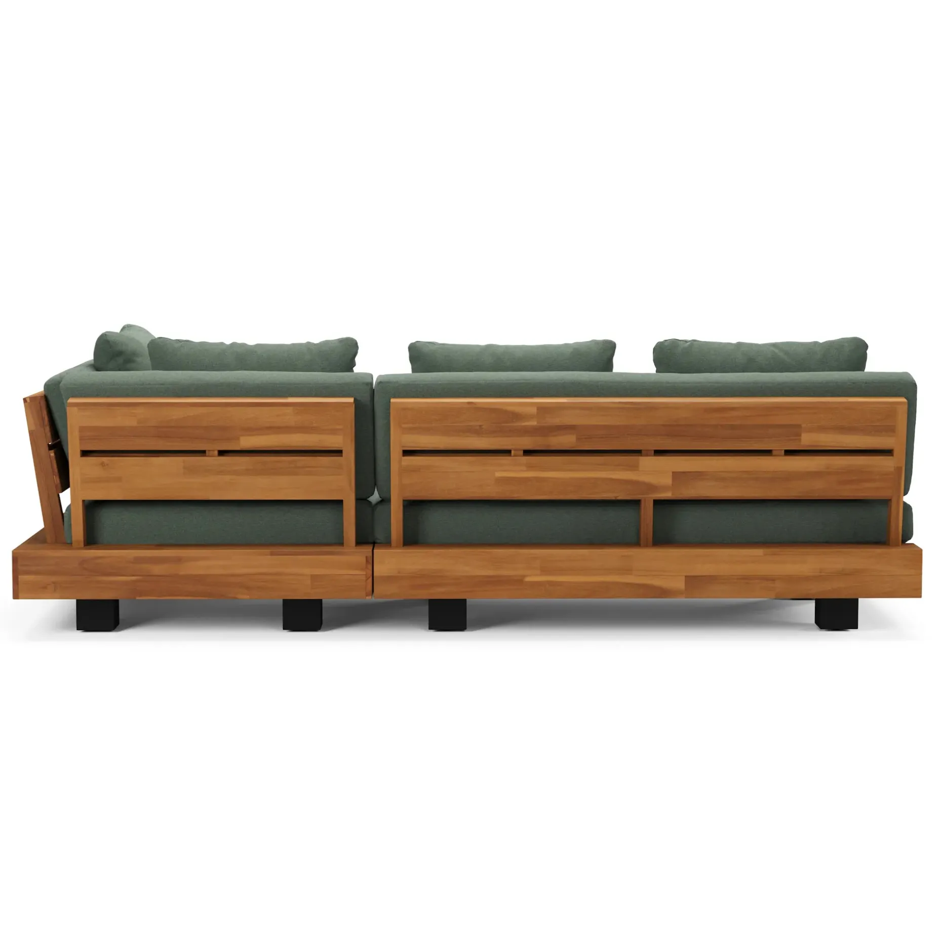 Lubek 82.5" Outdoor Low Right Sectional - Dravite Green