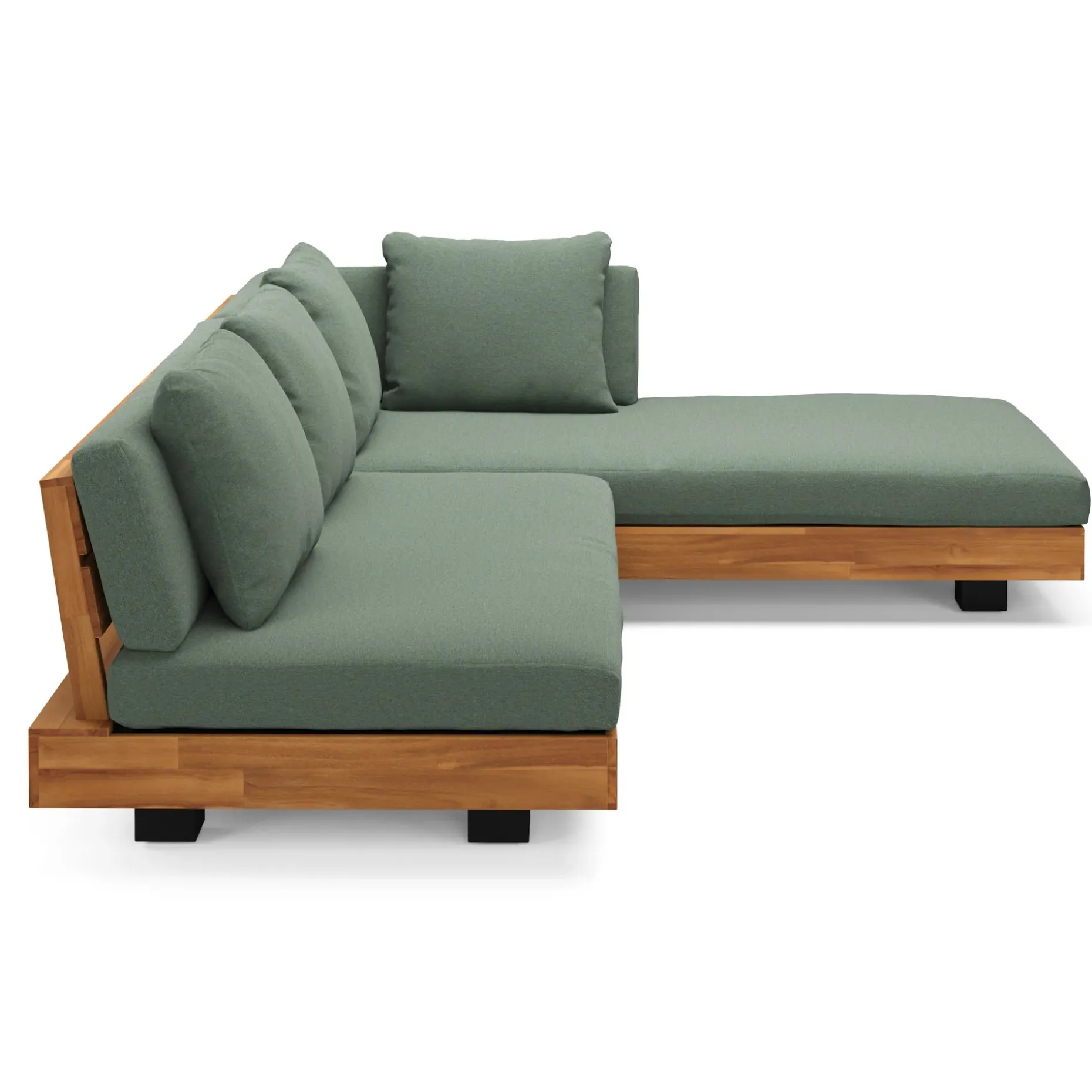 Lubek 82.5" Outdoor Low Right Sectional - Dravite Green