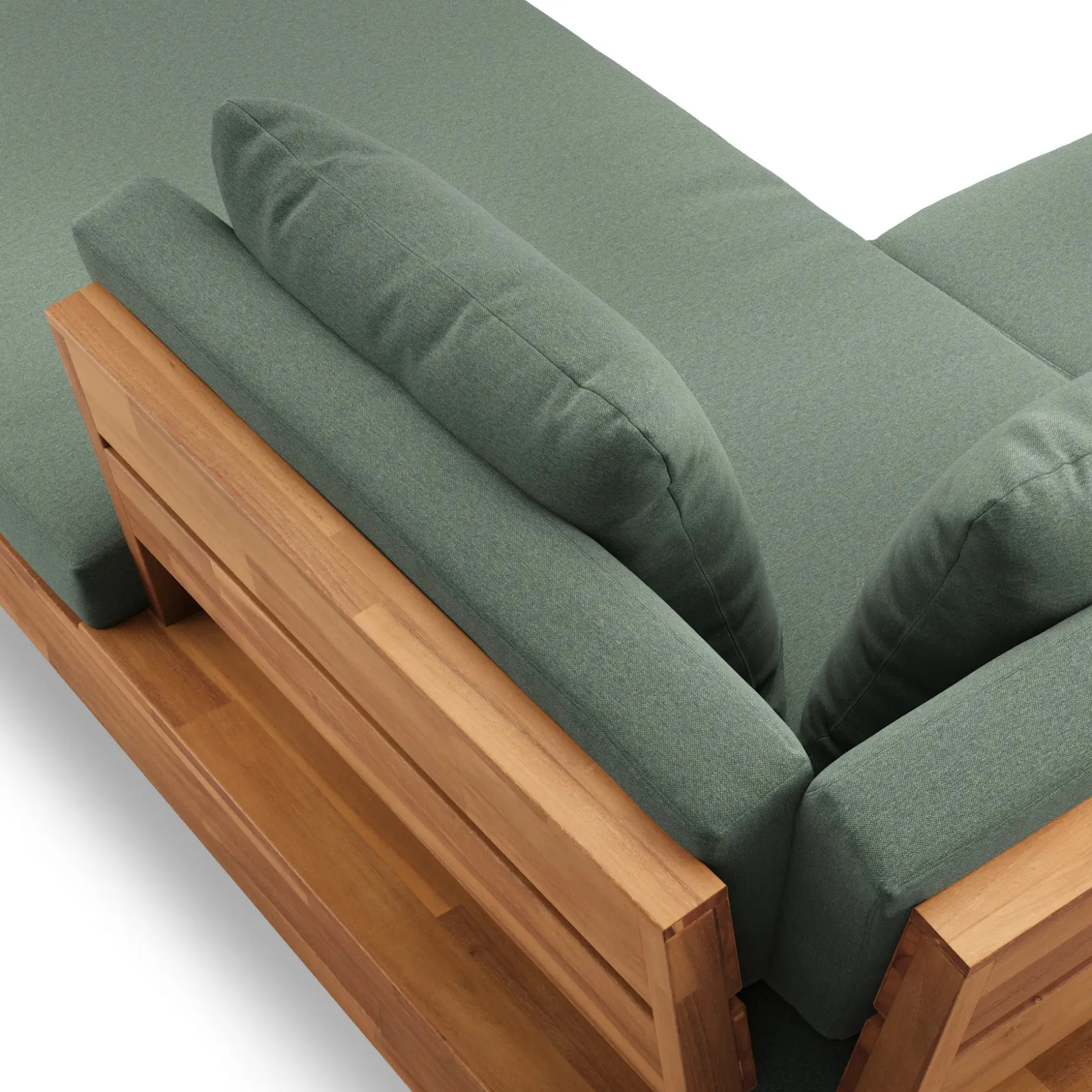 Lubek 82.5" Outdoor Low Right Sectional - Dravite Green