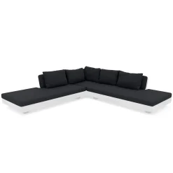 Lubek Outdoor Sectional Cushion Cover Set - Slate Gray