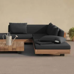 Lubek Outdoor Sectional Cushion Cover Set - Slate Gray