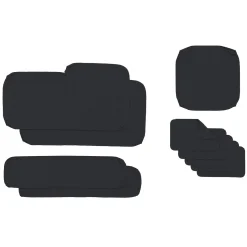 Lubek Outdoor Sectional Cushion Cover Set - Slate Gray