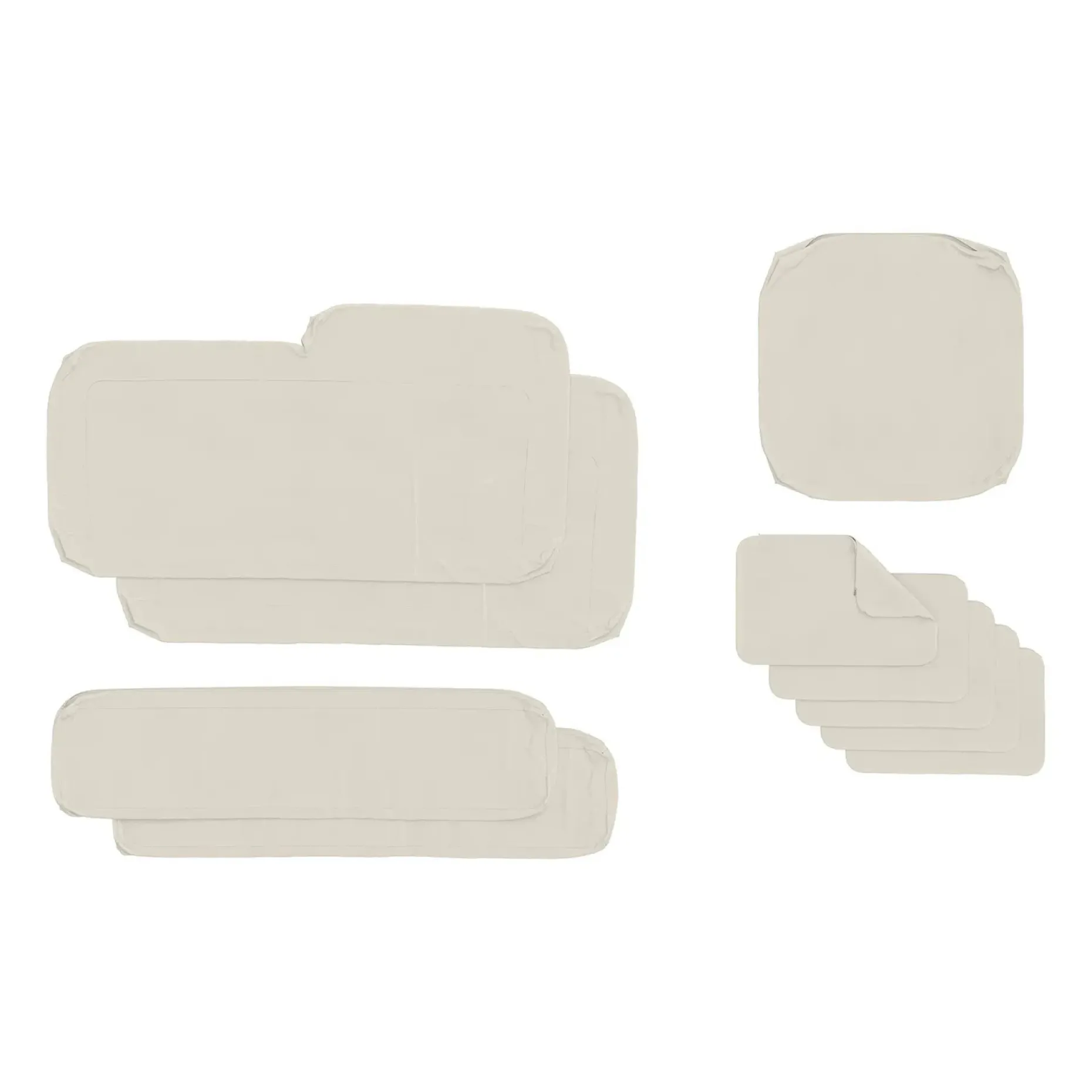 Lubek Outdoor Sectional Cushion Cover Set - Dravite Ivory