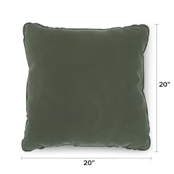 Lucca Velvet Pillow - Plush Pacific Green
