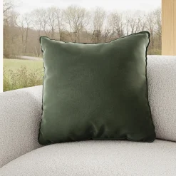 Lucca Velvet Pillow - Plush Pacific Green