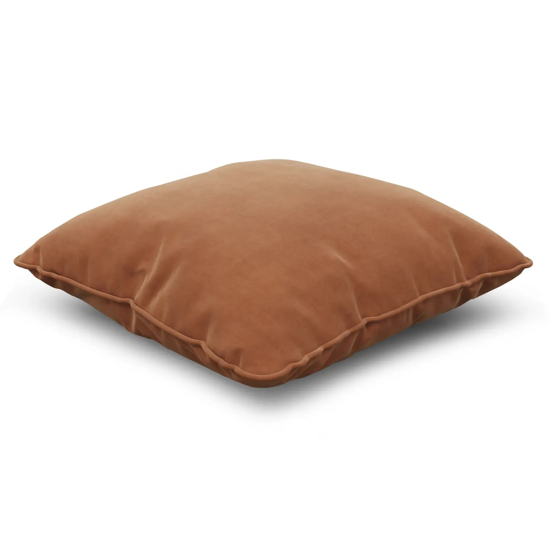 Lucca Velvet Pillow - Plush Pacific Rust