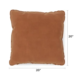 Lucca Velvet Pillow - Plush Pacific Rust