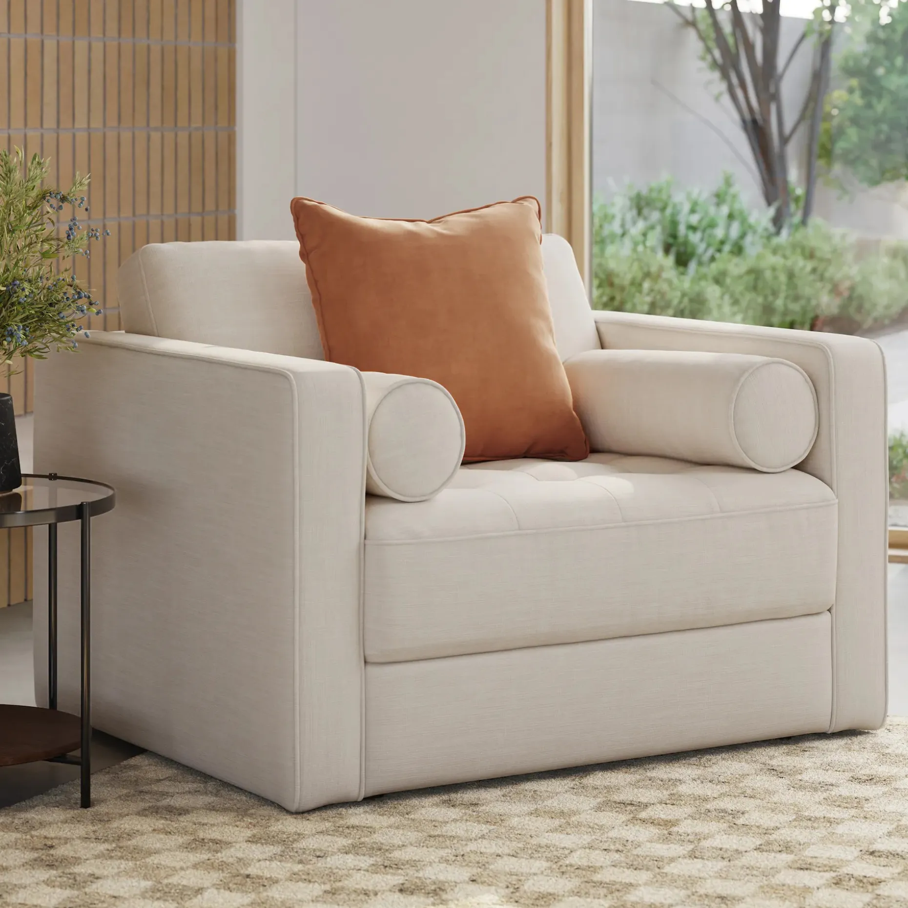 Lucca Velvet Pillow - Plush Pacific Rust