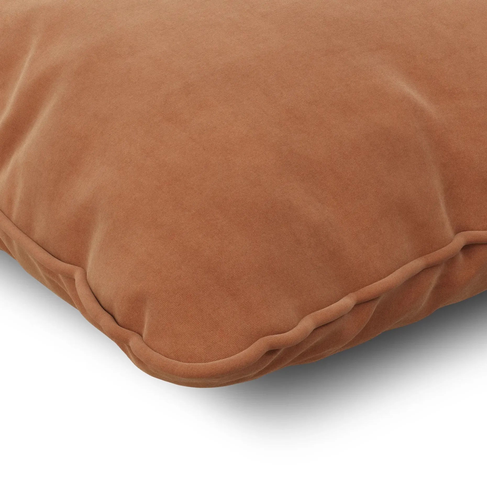 Lucca Velvet Pillow - Plush Pacific Rust