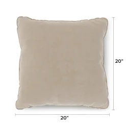 Lucca Velvet Pillow - Plush Pacific Taupe