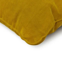 Lucca Velvet Pillow - Plush Yarrow Gold