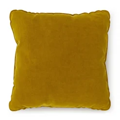 Lucca Velvet Pillow - Plush Yarrow Gold