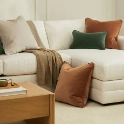 Lucca Velvet Pillow Set - Plush Pacific Rust
