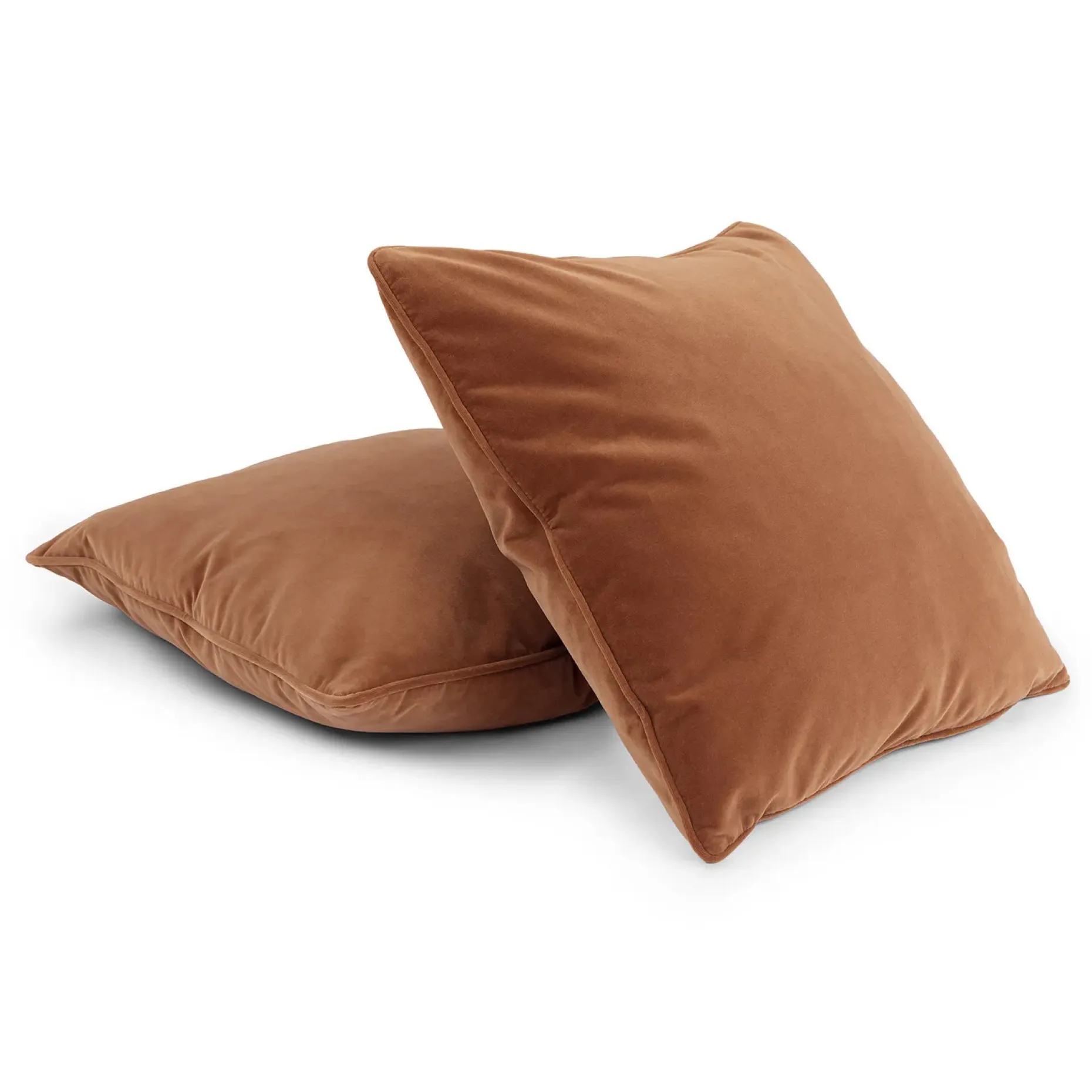 Lucca Velvet Pillow Set - Plush Pacific Rust
