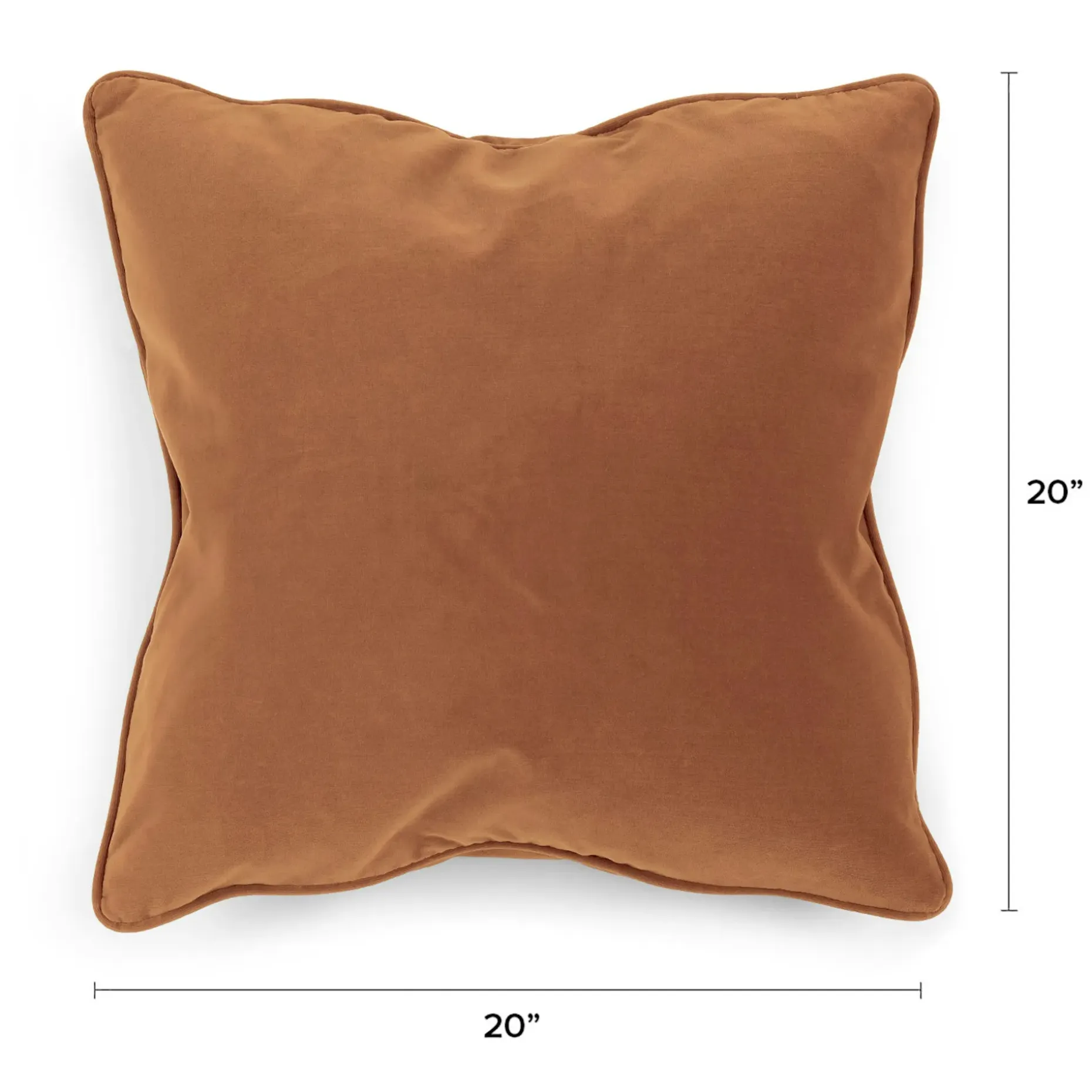 Lucca Velvet Pillow Set - Plush Pacific Rust