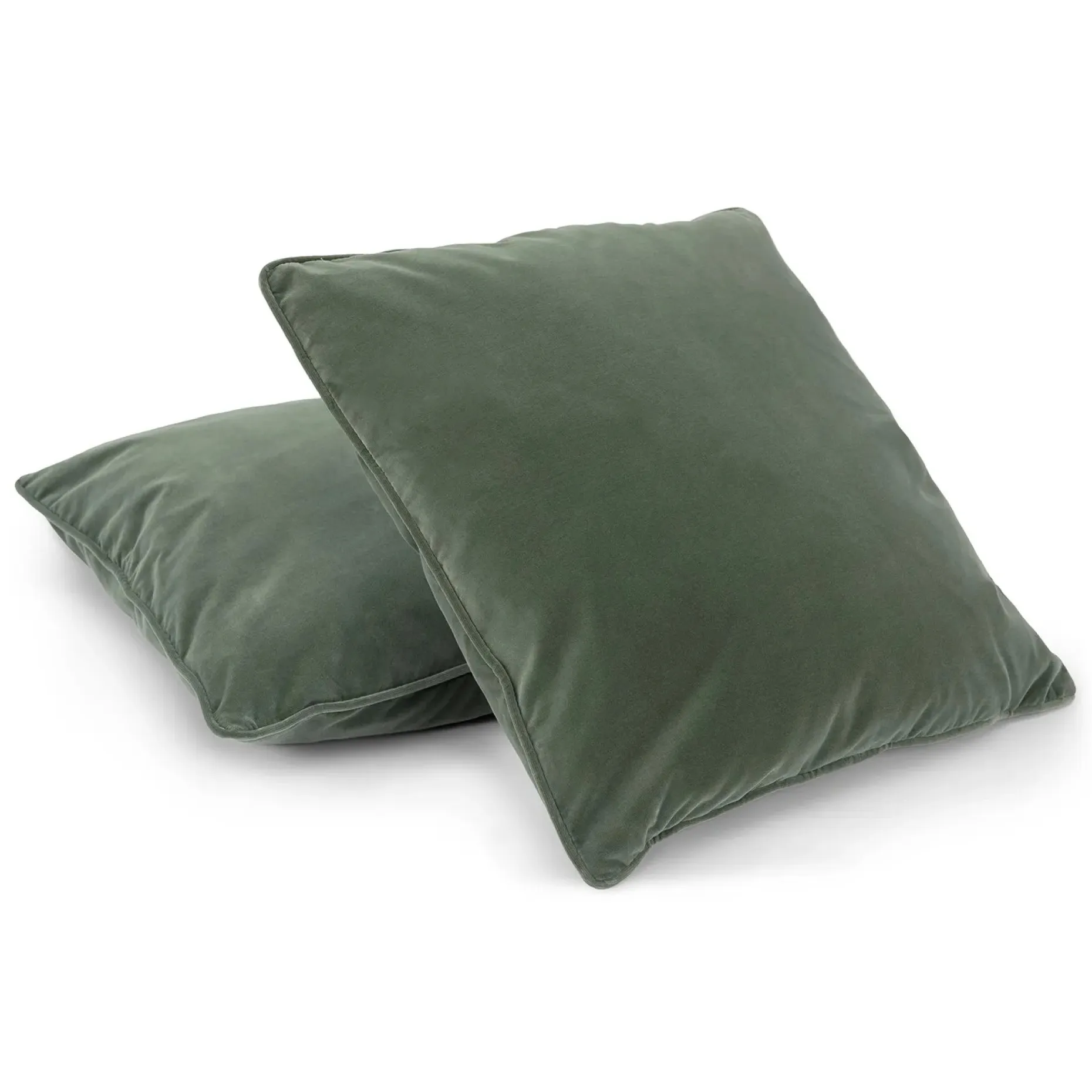 Lucca Velvet Pillow Set - Plush Pacific Green