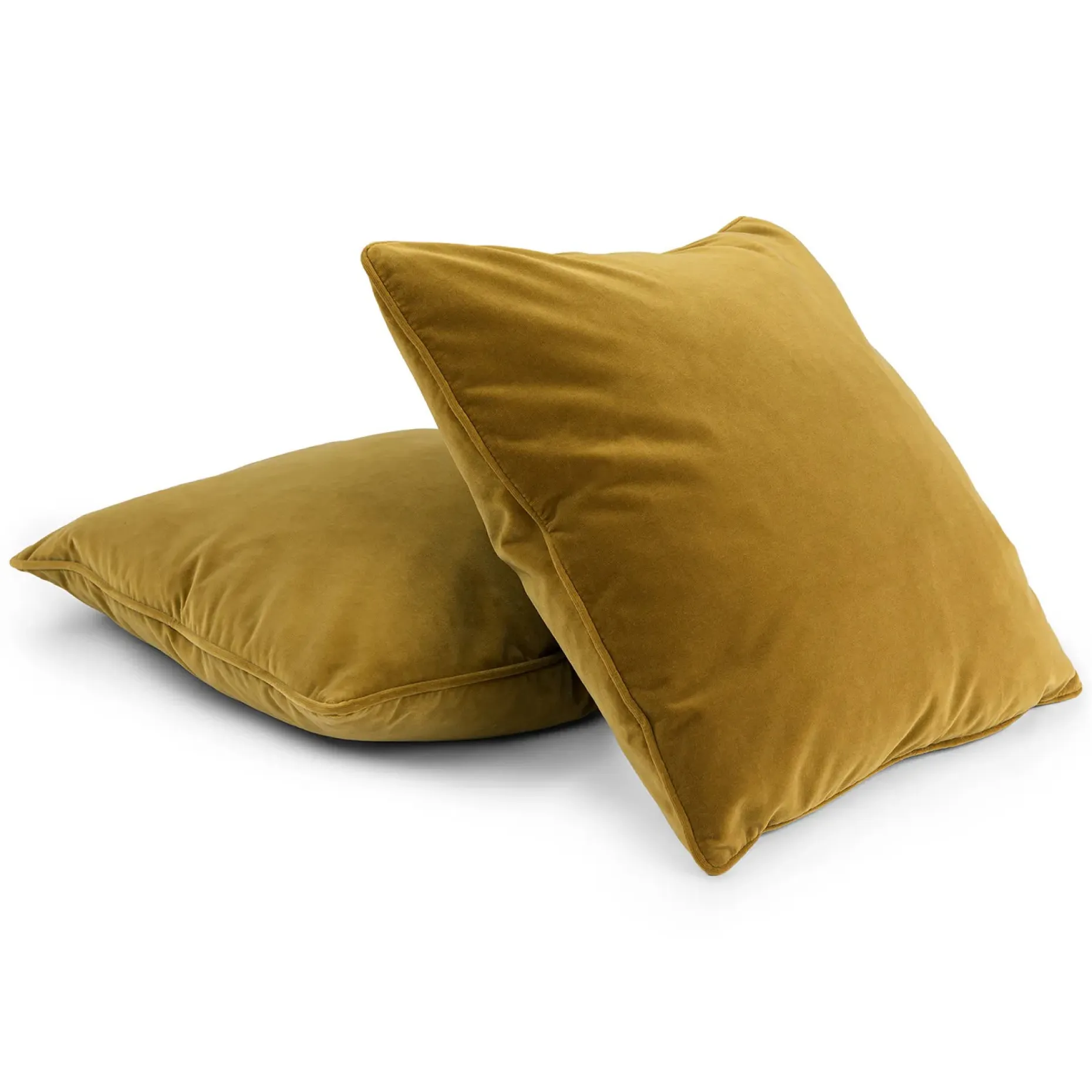 Lucca Velvet Pillow Set - Plush Yarrow Gold