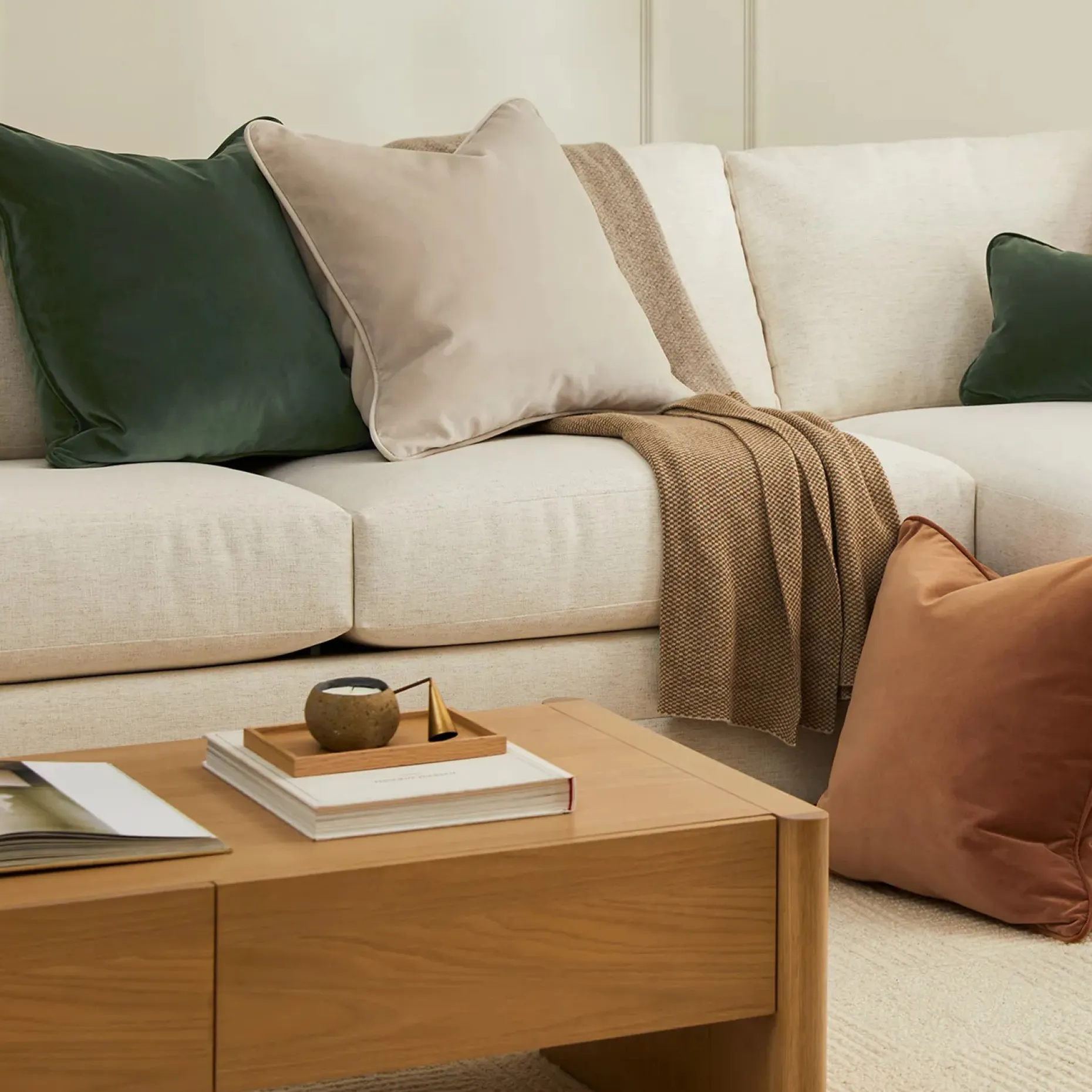 Lucca Velvet Pillow Set - Plush Pacific Taupe