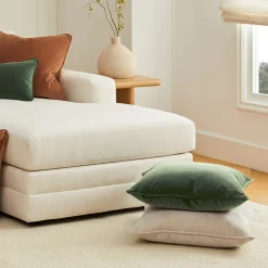 Lucca Velvet Pillow Set - Plush Pacific Taupe