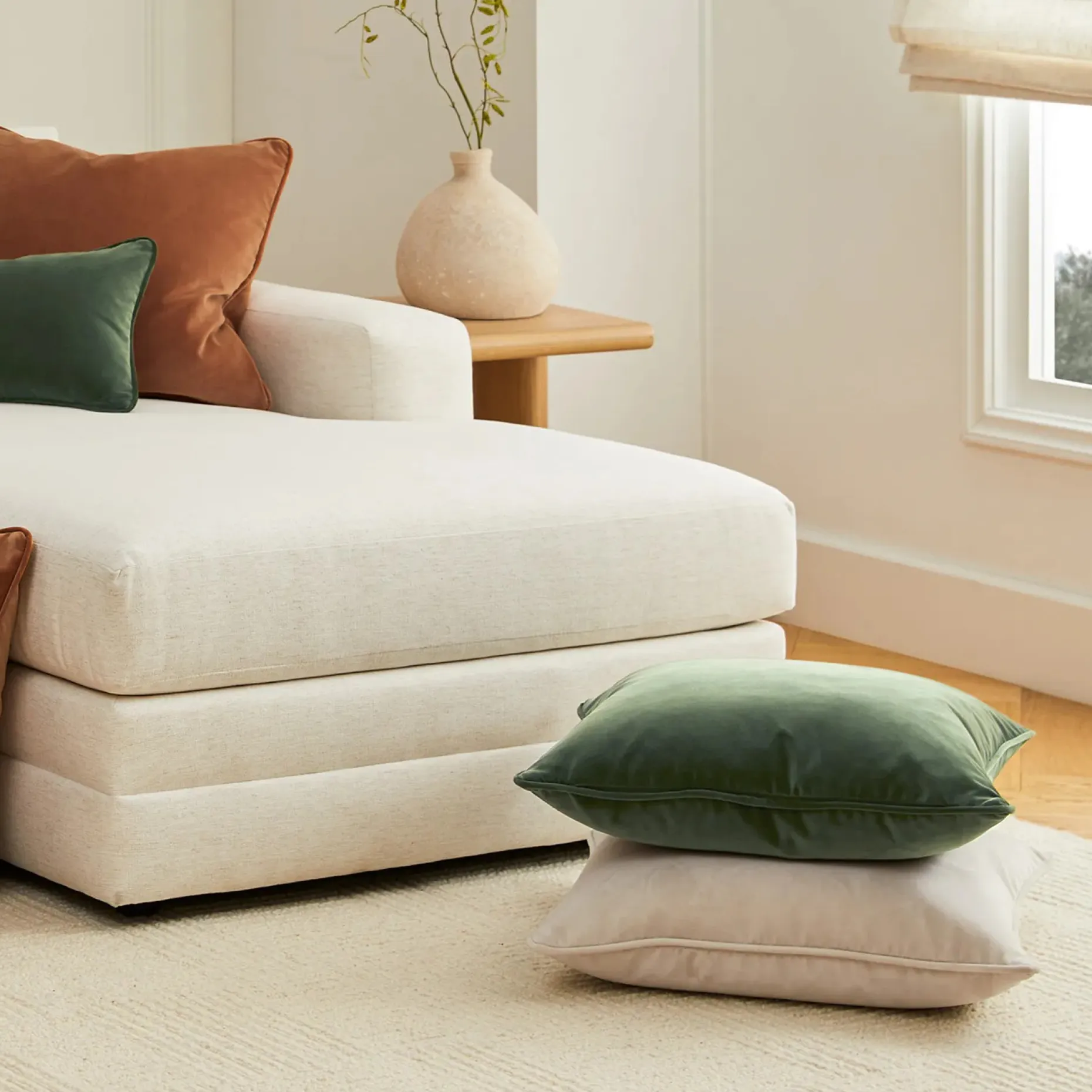 Lucca Velvet Pillow Set - Plush Pacific Taupe