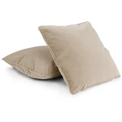Lucca Velvet Pillow Set - Plush Pacific Taupe