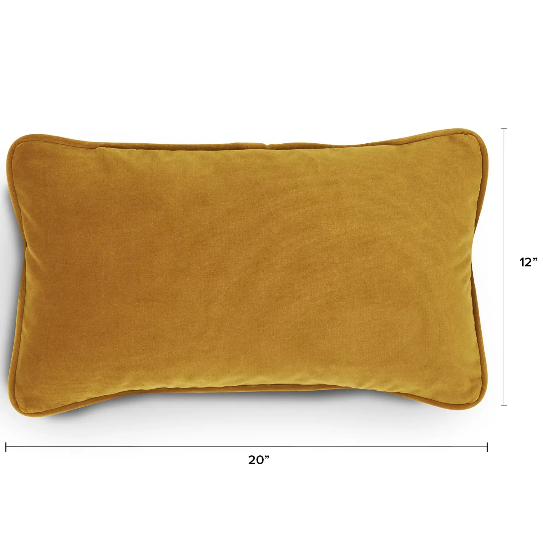 Lucca Velvet Small Pillow - Plush Yarrow Gold