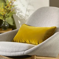 Lucca Velvet Small Pillow - Plush Yarrow Gold