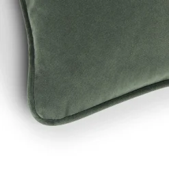 Lucca Velvet Small Pillow - Plush Pacific Green
