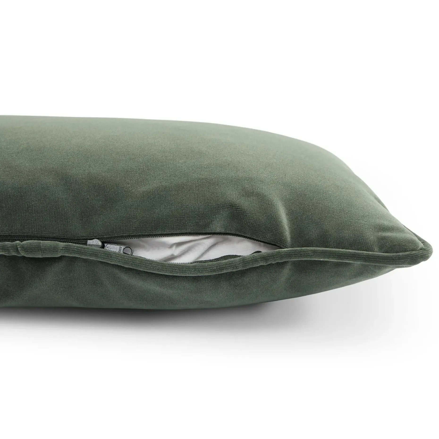 Lucca Velvet Small Pillow - Plush Pacific Green