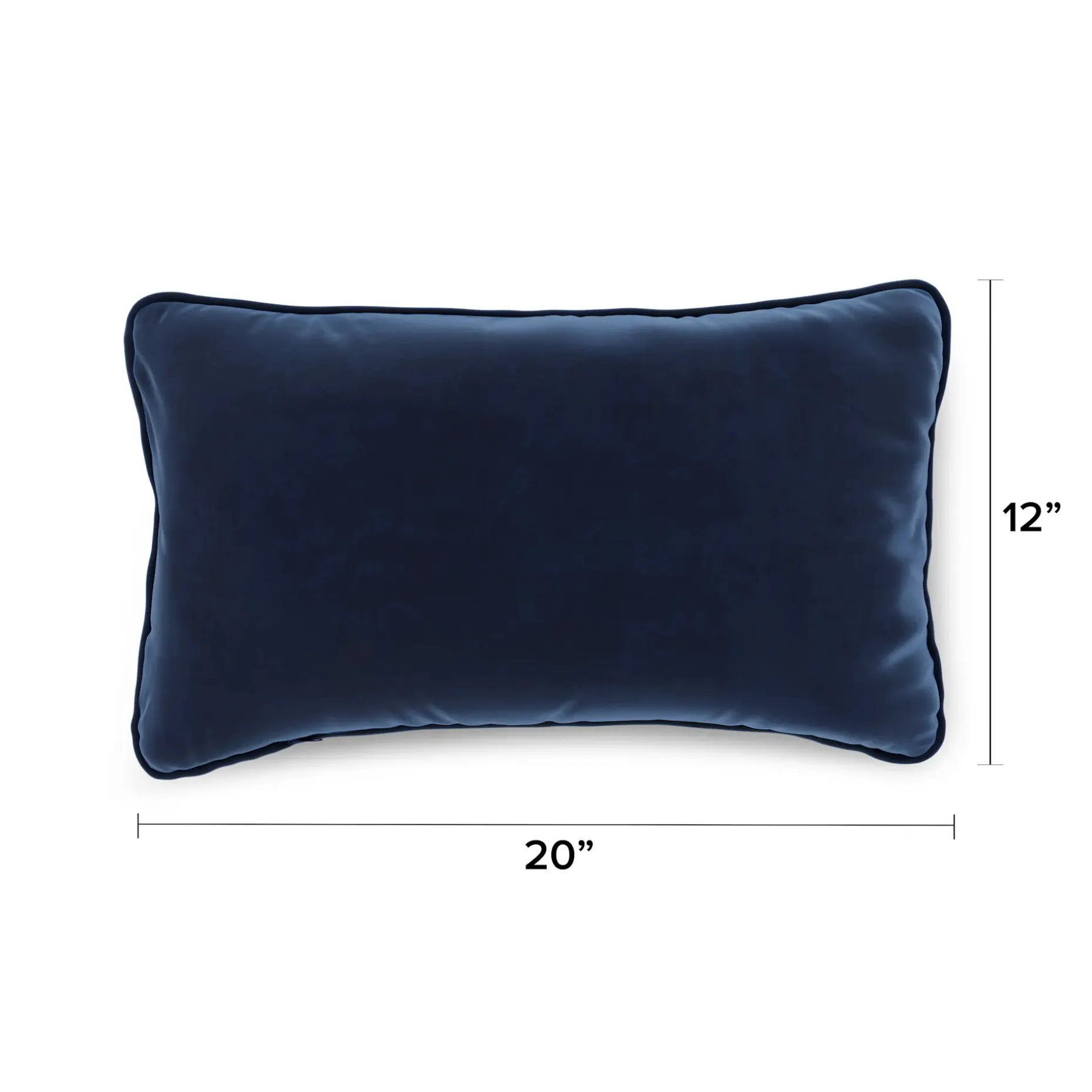 Lucca Velvet Small Pillow - Plush Cascadia Blue