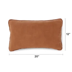 Lucca Velvet Small Pillow - Plush Pacific Rust