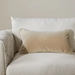 Lucca Velvet Small Pillow - Plush Pacific Taupe