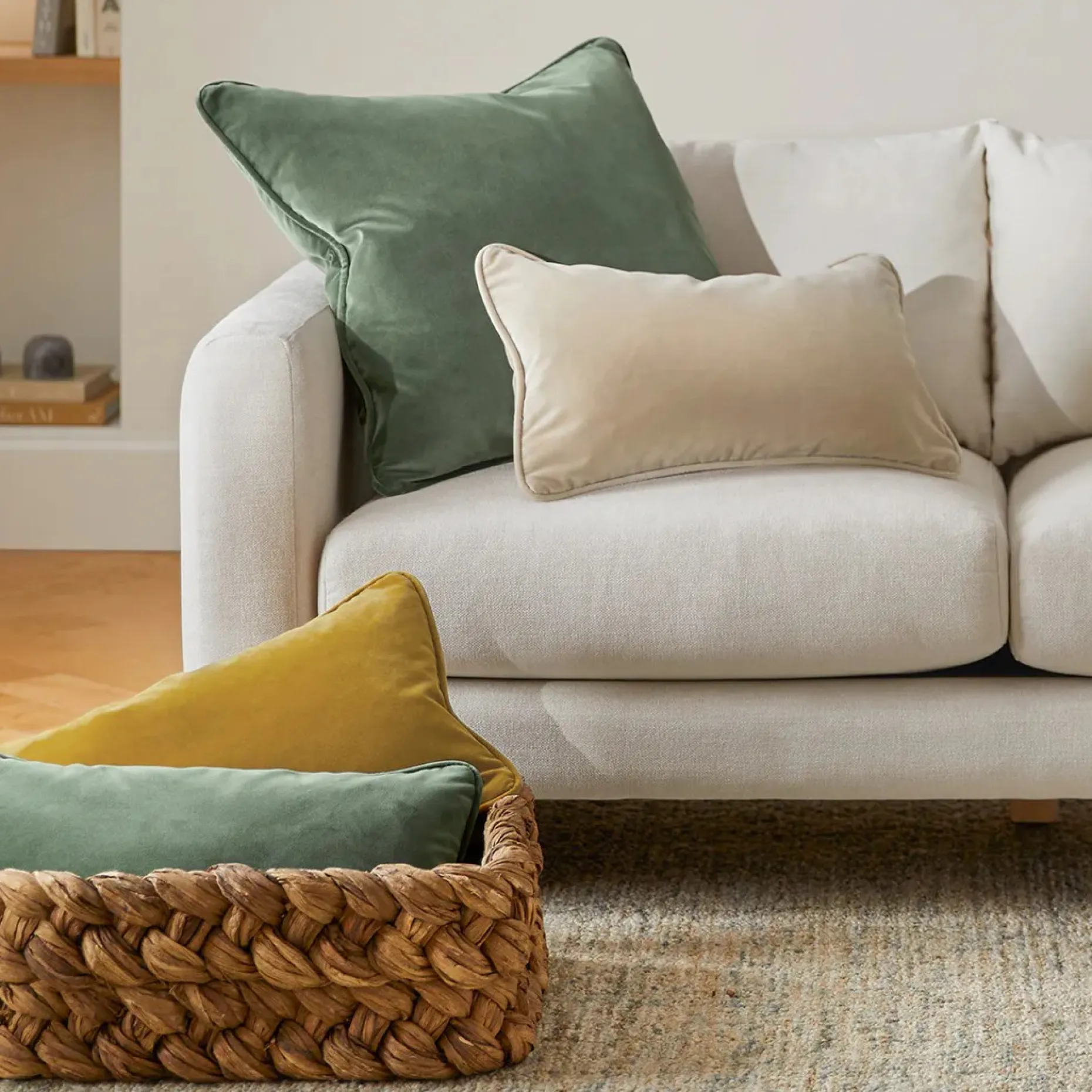 Lucca Velvet Small Pillow - Plush Pacific Taupe