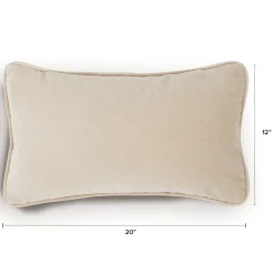 Lucca Velvet Small Pillow - Plush Pacific Taupe