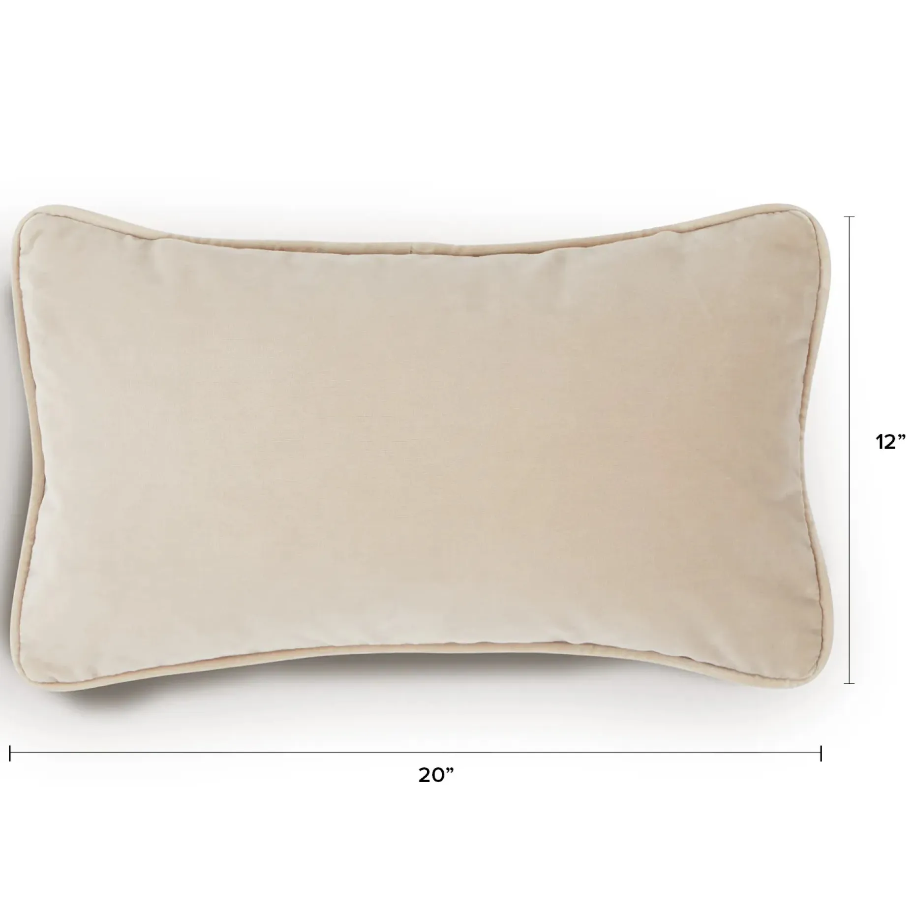 Lucca Velvet Small Pillow - Plush Pacific Taupe