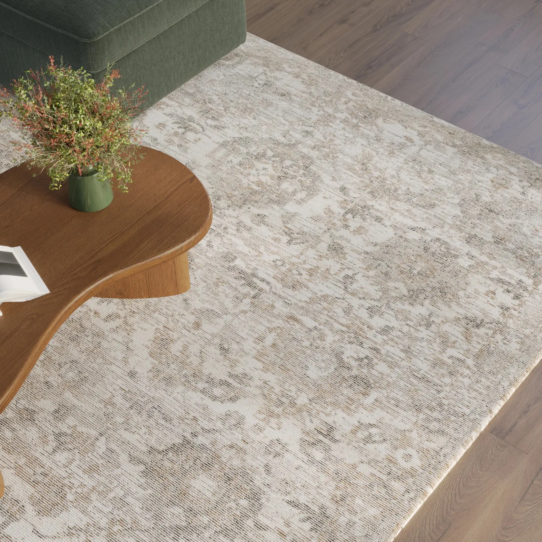 Luna 8 x 10 Rug - Peach Ivory