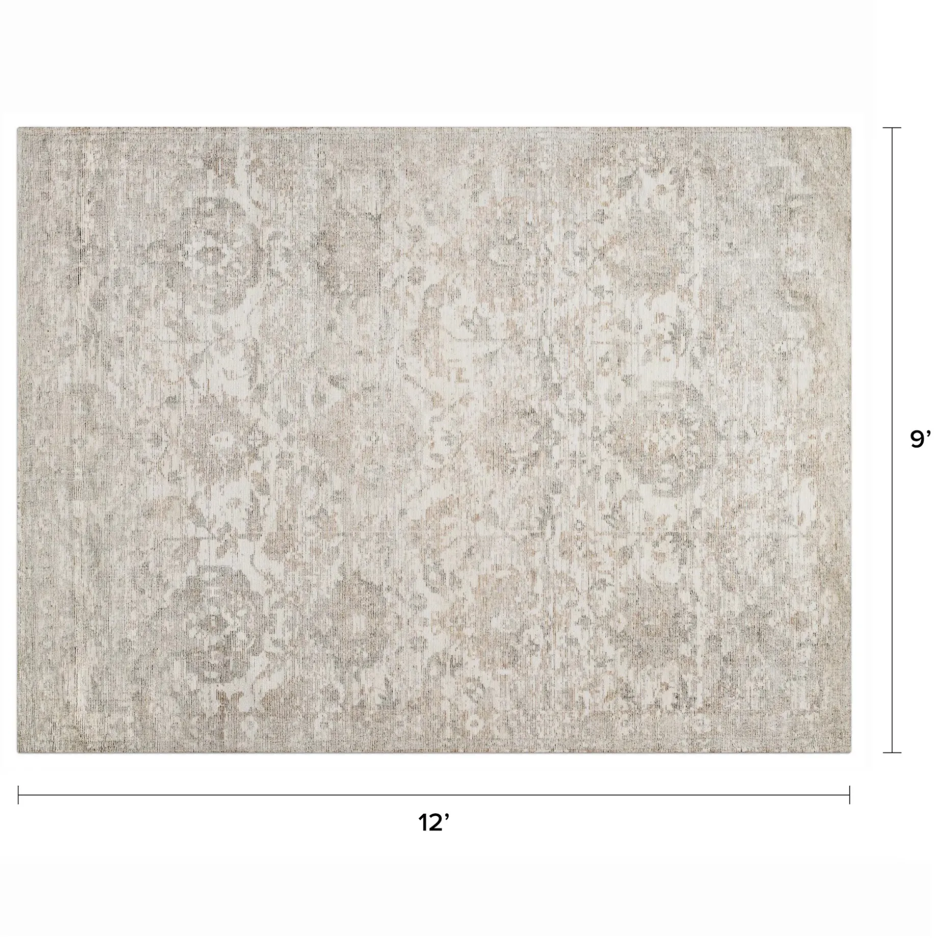 Luna 9 x 12 Rug - Peach Ivory