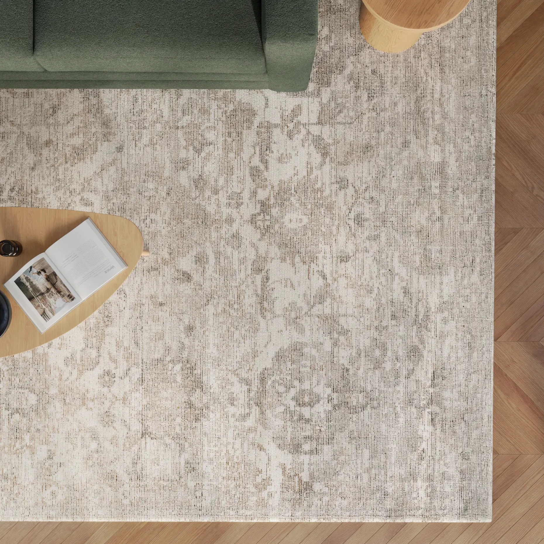 Luna 9 x 12 Rug - Peach Ivory