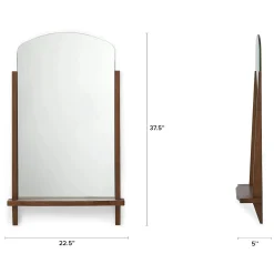 Luras Wall Mirror - Walnut
