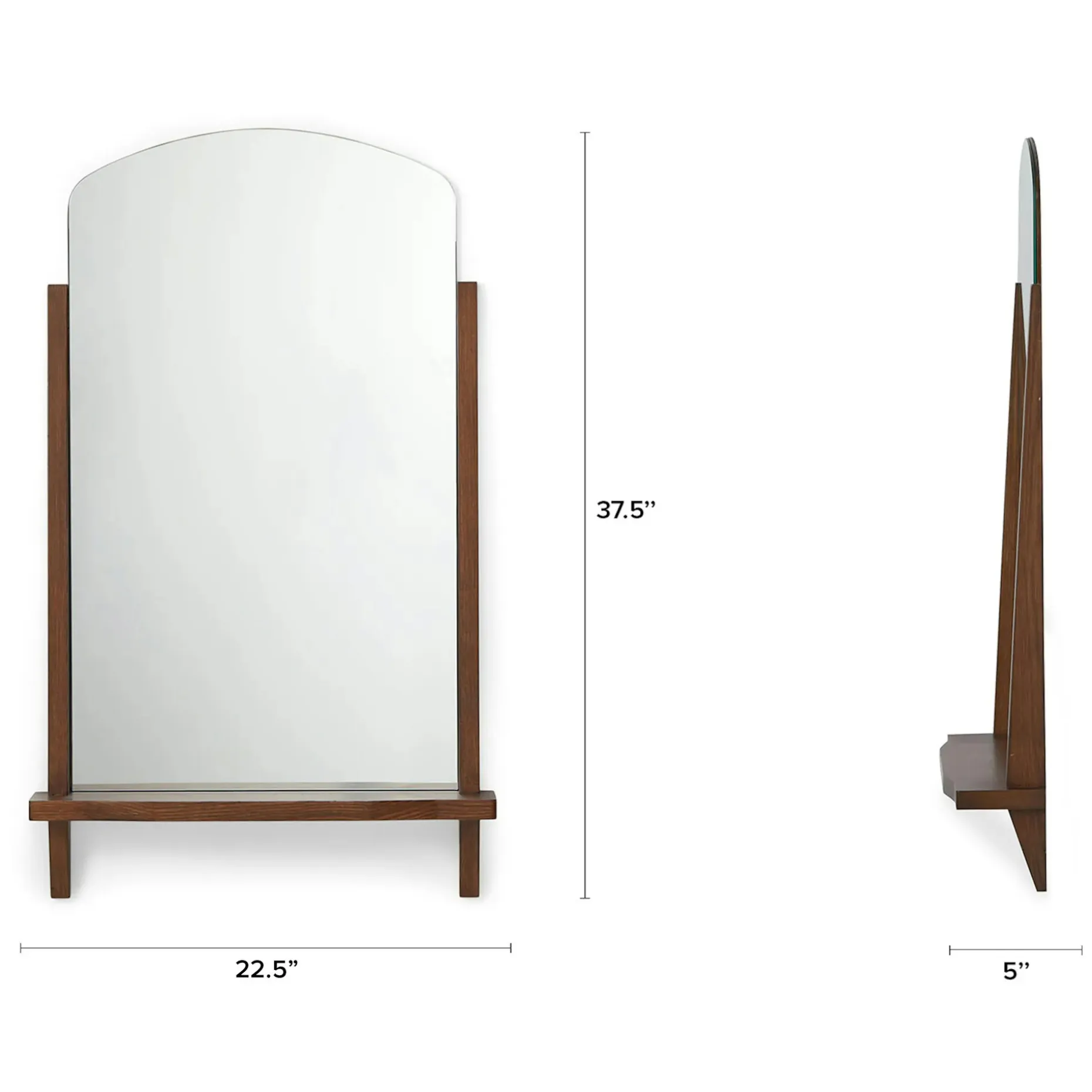 Luras Wall Mirror - Walnut