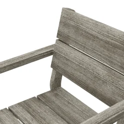 Lyle Outdoor Stackable Dining Armchair - Weathered Acacia