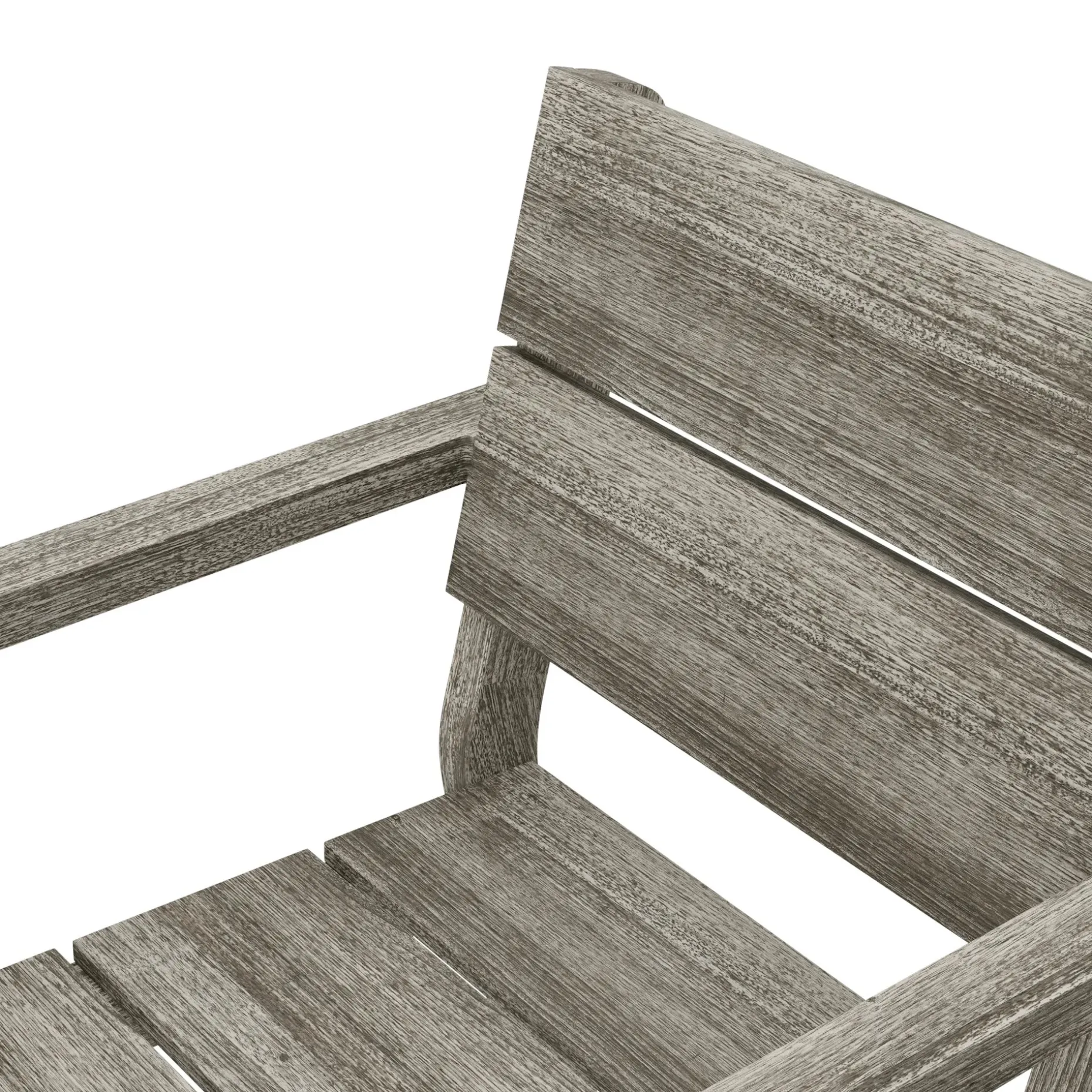 Lyle Outdoor Stackable Dining Armchair - Weathered Acacia