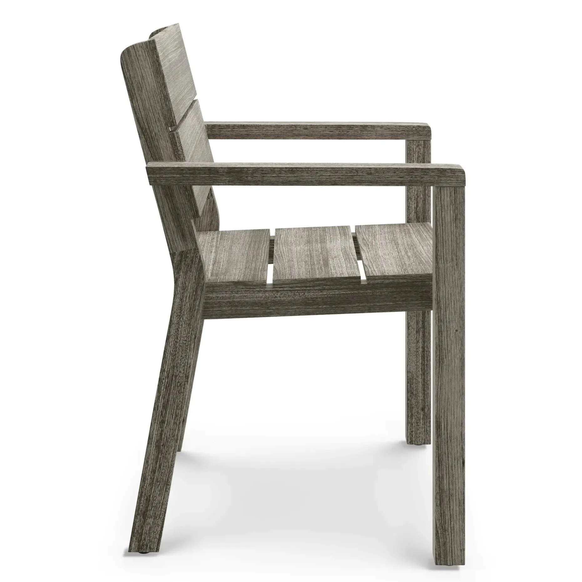 Lyle Outdoor Stackable Dining Armchair - Weathered Acacia